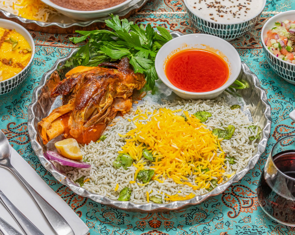 Baghali polo ba mahiche (Lamb Shank)