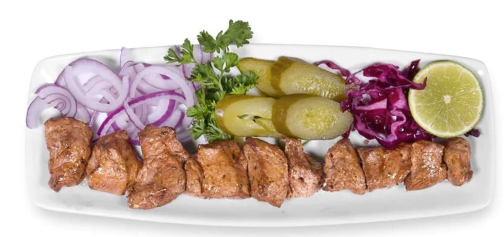 Chenjeh Kebab with rice ( 1 Skewer of lamb with rice)